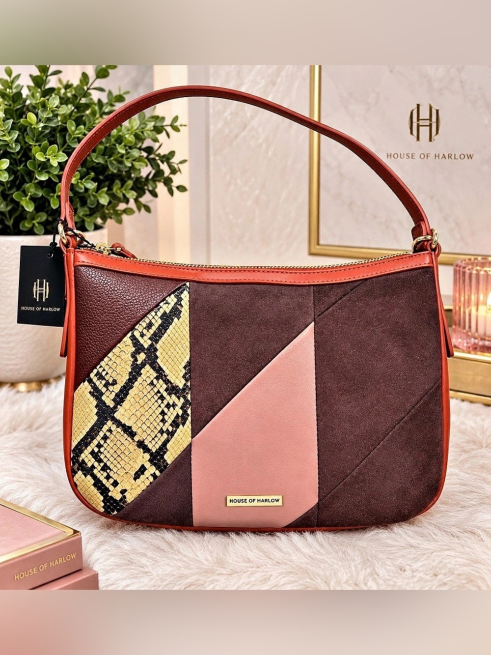 House of Harlow Color Block Shoulder Bag